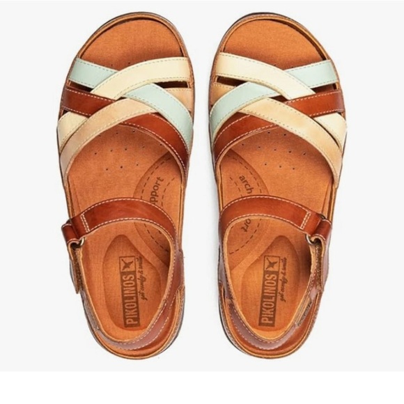 Pikolinos Granada Multi Color Woven Leather Strap Sandal. Like new. - Picture 3 of 15